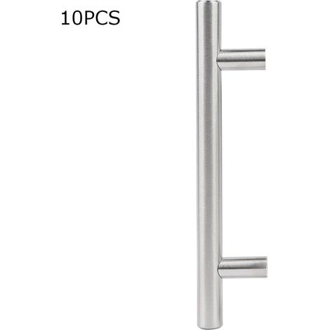 Tirador de acero inoxidable en forma de T para cajones/armarios (10 unidades) (1/5)