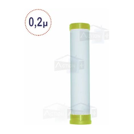 Cartouche filtrante céramique 0,2 micron 10 pouces – Filtration bactérienne – Élimine impuretés et chlore – Compatible porte filtre standard