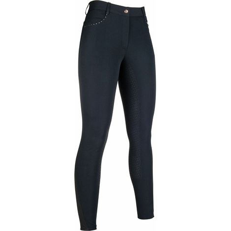 Pantalone da equitazione donna con grip totale modello Rosegold Glamour: 46, blu scuro /rosa oro 6979 (1/5)