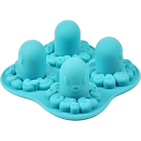 Moule à glaçons en forme de pieuvre, bac à glaçons, moule en silicone réutilisable pour congélateur (1/5)