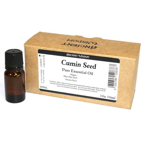 10 ml d'huile essentielle de graines de cumin. étiquette sans marque- Vendu par 1