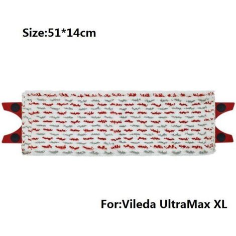 1 chiffon de remplacement pour vadrouille plate en microfibre à tête de vadrouille plate humide et sèche Vileda UltraMax XL (1/5)