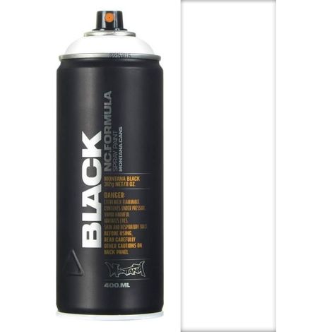 Bombe de peinture - Montana Black - Blanc neige - 400ml - Finition mate - Fort pouvoir couvrant