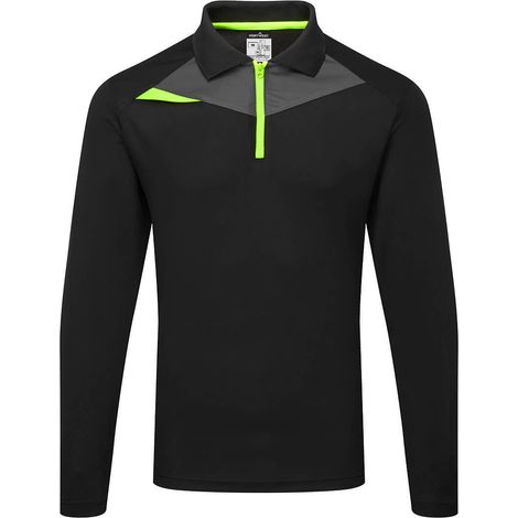 Polo Dx4 Manches Longues - Taille Xl - Noir - Portwest