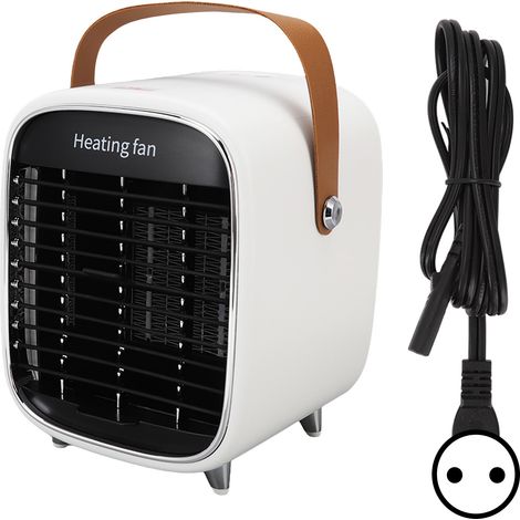 GARRYFIZH Mini radiateur d'appoint portable léger, protection contre la surchauffe, électrique moderne, blanc, prise UE 220 V (1/5)