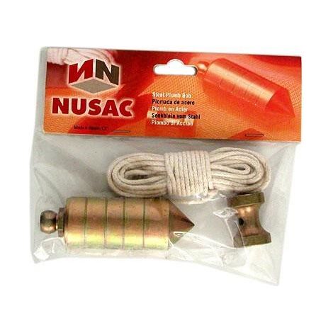 Plomada Albañil 1000Gr Nuez Magnetica Hierro Laton Nusac