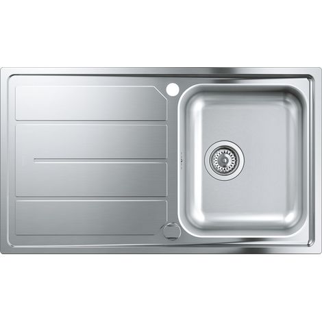 GROHE Evier en acier inoxidable K500 1 bac avec égouttoir 31571SD0 (1/5)