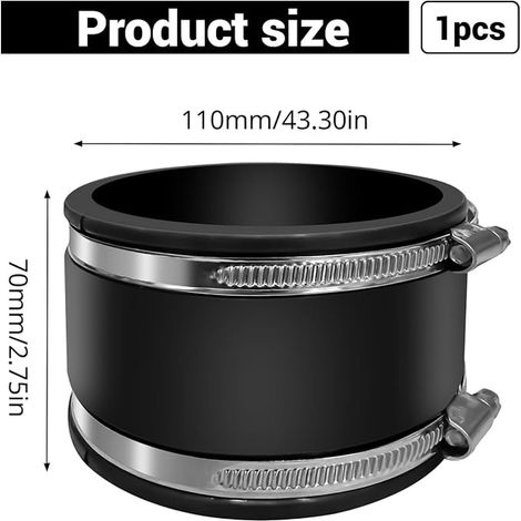 Flexible Rubber Sleeve 100mm PVC Pipe Fan Carbon Filter Elastomer Steel Tube (1/4)