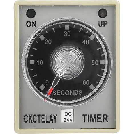 Elektronisches Zeitrelais, 8-polig, Auslöseverzögerung, 35-mm-DIN-Schienenmontage, 60-Sekunden-Verzögerungsbereich (DC24V)