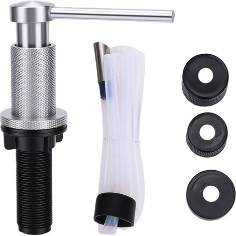 Distributeur de savon liquide d'évier de cuisine inox 304, pompe avec tube rallonge, maison (1/5)