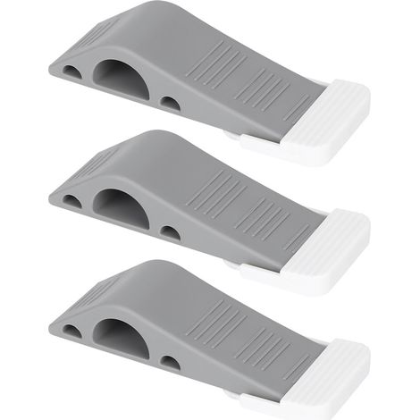 Lot de 3 butées de porte en caoutchouc flexible, bloque-porte mural décoratif, protecteur enfants, sécurité (1/5)