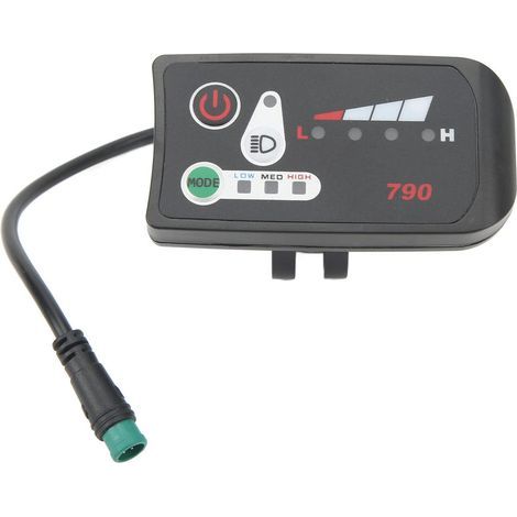 Compteur LED pour vélo électrique, ordinateur de vélo multifonctionnel 24 V avec connecteur étanche 5 broches, panneau de commande LED universel pour vélos et scooters électriques (1/5)