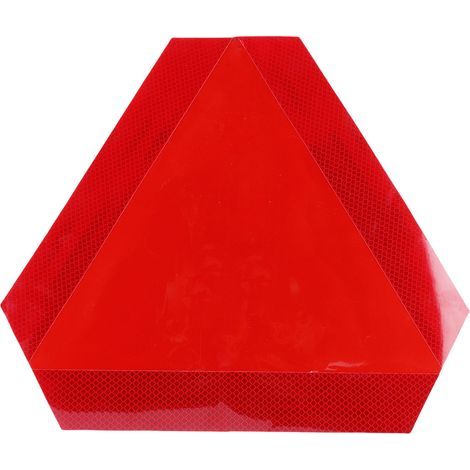 Aufkleber „Langsames Fahrzeug“ 35 x 40 cm (13,78 x 15,75 Zoll) – Reflektierender Sicherheitsdreieck-Aufkleber für Golfwagen, Autos, LKWs und ATVs (1/5)