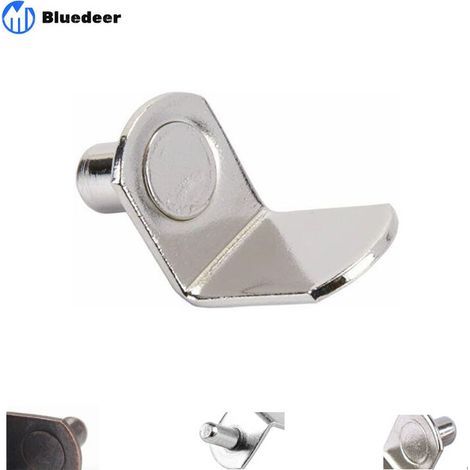 20 Stück 6 mm Regalträgerstifte, Metall-Regalträgerstifte, Regalstifte, Stifte für Küchenschrankböden, Schrankhalterungen, Silber (1/5)