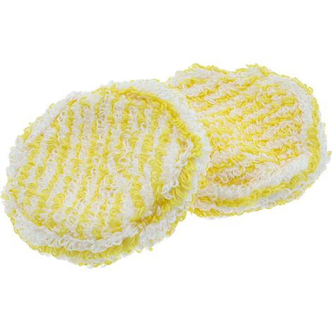 vhbw 2x panno sostituisce Kärcher 2.863-243.0 per scopa a vapore - bianco / giallo