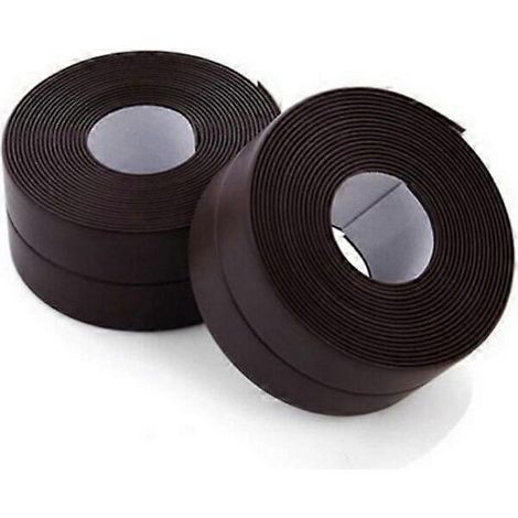 Wasserdichte Dichtungsbandrollen, PVC-Klebeband für Wände, Dusche, Toilette, Küche, Badezimmer (braun)