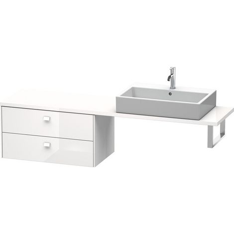 BRIOSO consolle bassa con maniglia cromata 442x820x480mm grafite opaco