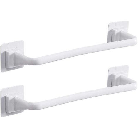 Lot de 2 porte-serviettes muraux en plastique pour couvercles de pots de fleurs, accessoires de salle de bain, cuisine, salle de bain, toilettes (1/3)