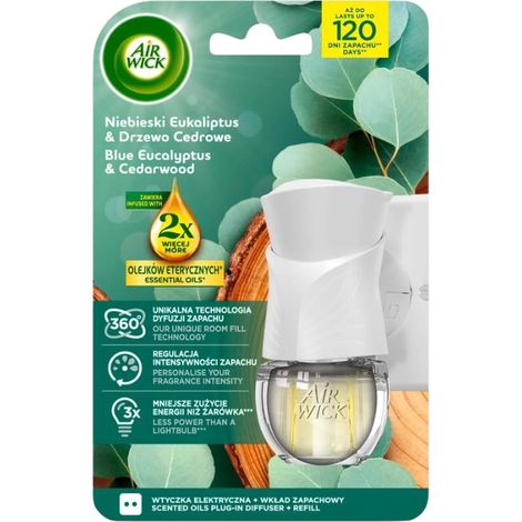 Air Wick Elektrischer Lufterfrischer, Set mit blauem Eukalyptus und Zedernholz, 19 ml (1/5)