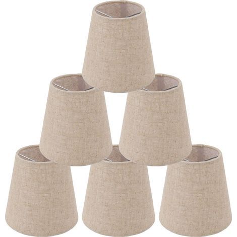 6 Pièces Petit Abat Jour À Clipser Sur L ampoule Abat Jour Pour Lampes De Table Lampe 3 virgule 7 x 5 virgule 1 x 5 virgule 5in 5 3 5 virgule 1 pouces (1/4)