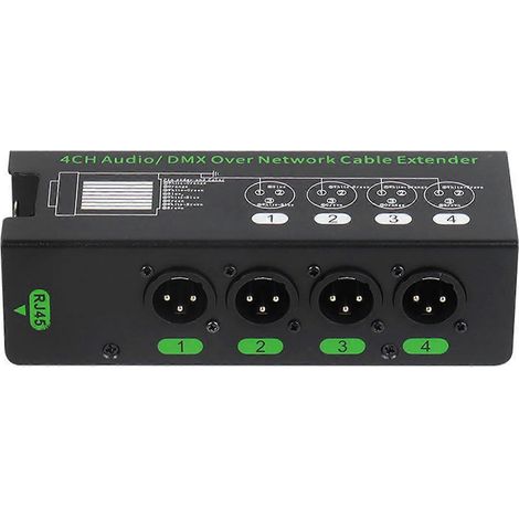 Adaptateur audio et éclairage de scène vers câble d'extension Ethernet RJ45 améliore l'isolation du bruit grâce à un convertisseur Ethernet. (1/5)