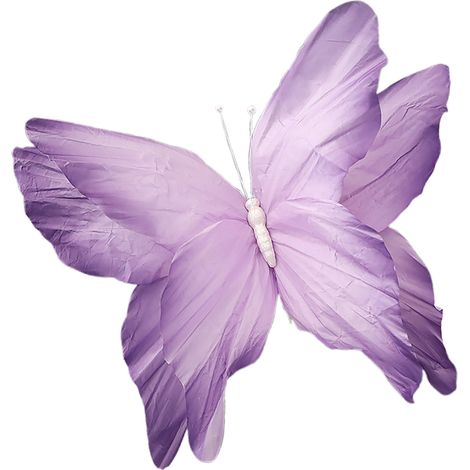Papillon décoratif en papier 50 cm violet, décoration murale mariage vitrine artisanat créatif (1/5)