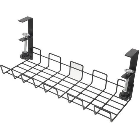Organisateur Espace sous Acier Carbone ou Câbles en Bureau Support de Rangement de Stockage Amélioré pour Multiprises et Salle à Manger (1/5)