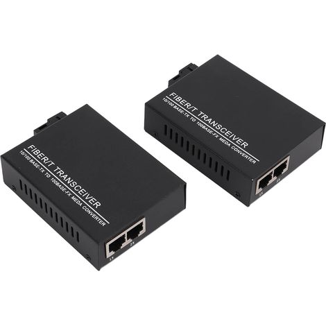 20-km-Ethernet-Medienkonverter, Singlemode-Glasfaser, für Videoüberwachung, 100–240 V, EU-Stecker (1/5)