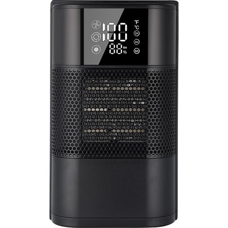 Calefactor de interior - Calefactor cerámico PCT - Función de temporizador - Rotación de 60° - Adecuado para oficina, dormitorio, sala de estar. (1/5)