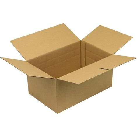 Automatikkarton 1-wellig Maße 285x185x140mm B5 Qualität 1.3B braun Fefco 0711 (1/3)