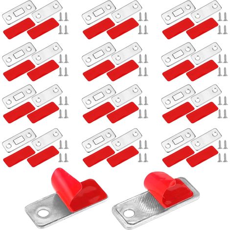 12 Pcs Aimant Porte Placard Puissant,Ultra-Mince Aimant Porte Coulissante (1/5)