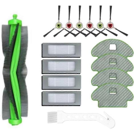 Pièces de rechange pour aspirateur robot iRobot Roomba Combo 110 113 R113840 R : brosse latérale principale, filtre HEPA et lingette de nettoyage (1/5)