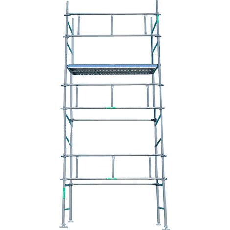 Echafaudages Stéphanois – Échafaudage fixe 6x3 m – Acier peint – Charge maximale 250 kg – Hauteur de travail 3,20 m – Conforme NF EN 12810-1 et 2 (1/2)