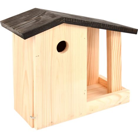 Esschert Design 2 in 1 Nistkasten und Futterhaus aus 100 % FSC® Kiefernholz (1/4)