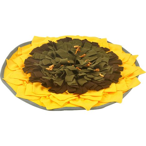 Tapis de Fouille Chien Tapis de Chien Snuffle Mat,Lavable en Machine Couverture Pliable Tapis de Fouille Alimentation Lente, Antidérapants Jouet Tapis Reniflant de Chien (Tournesol) (1/5)