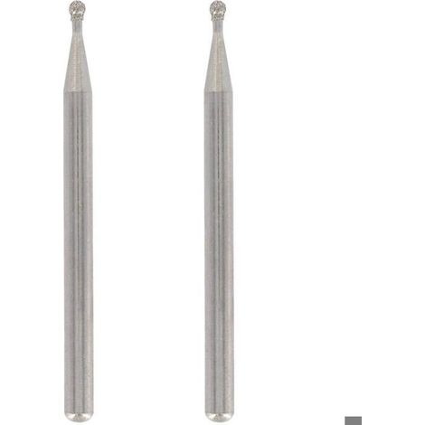 2 pointes diamant bout rond 2mm -Nosheir- Pour gravure verre/miroir/céramique, outil Dremel (1/4)