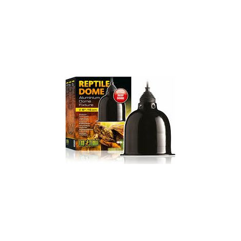 EXOTERRA DOME FIXTURE ECLAIRAGE EN ALUMINIUM POUR REPTILE/AMPHIBIEN TAILLE SMALL (1/3)