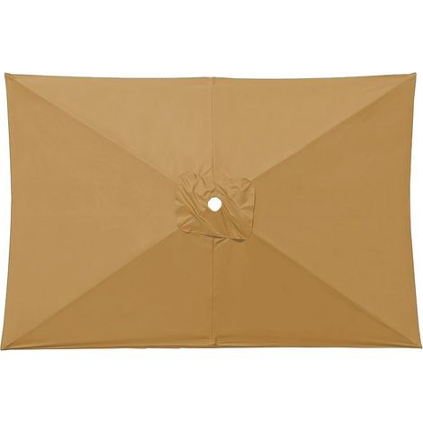 Parasol de remplacement, parasol de jardin rectangulaire, 3,0 x 2,0 m, compatible avec 6 baleines (kaki) (1/3)