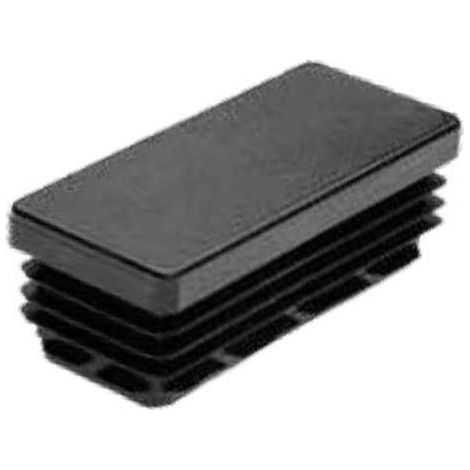 Capuchon d'extrémité tube rectangulaire PER.50X25N 50x25 mm Polyéthylène Noir (1/2)