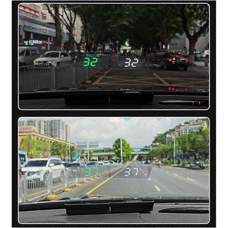 V9 Voiture - Affichage tête haute (HUD) - Projecteur de vitesse et de pare-brise A-- (1/5)