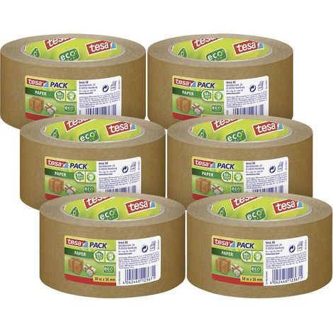 Tesa 57180 Ruban adhésif marron 50 m x 50 mm pack de 6 (1/4)