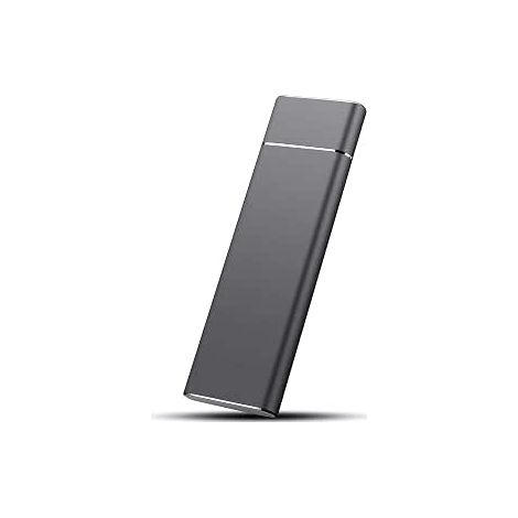 Disque SSD externe professionnel 2 To, USB 3.1 Type-C, portable, compatible avec ordinateurs de bureau, portables, Windows, Mac et Linux (2 To, noir) (1/5)