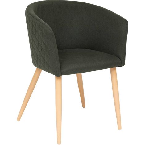 Poltrona da pranzo marlo faggio verde cedro - Atmosphera créateur d'intérieur