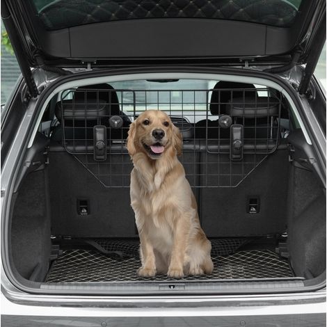 Grille de coffre pour chien universelle, réglable 90-120 cm, métal noir REDOM (1/5)