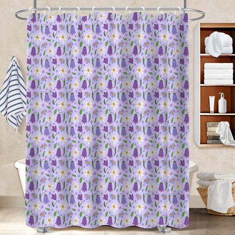 Rideau de bain en polyester 180x180 avec 12 œillets cache baignoire pour salle de bain d’amis (1/5)