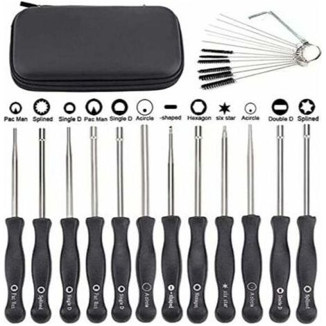 Kit de 12 tournevis réglables pour carburateur, compatible petits moteurs Echo et STIHL, avec brosse et outils de nettoyage (1/4)