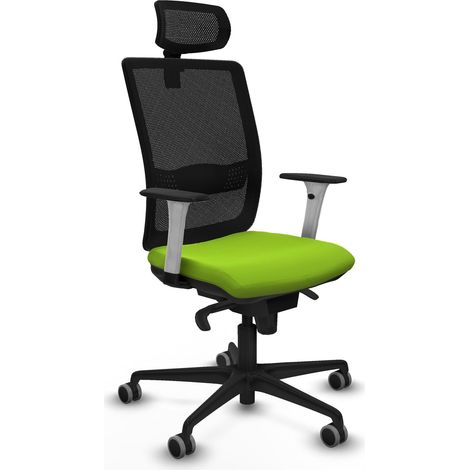 Silla de oficina piqueras y crespo Haches crema brazos blancos (1/2)