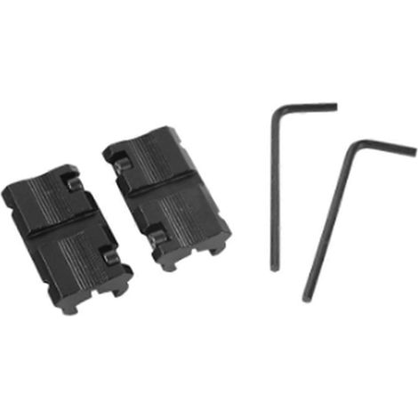 Adaptateur de montage miniature en alliage d'aluminium 11 mm vers 20 mm, lot de 2, noir (1/5)