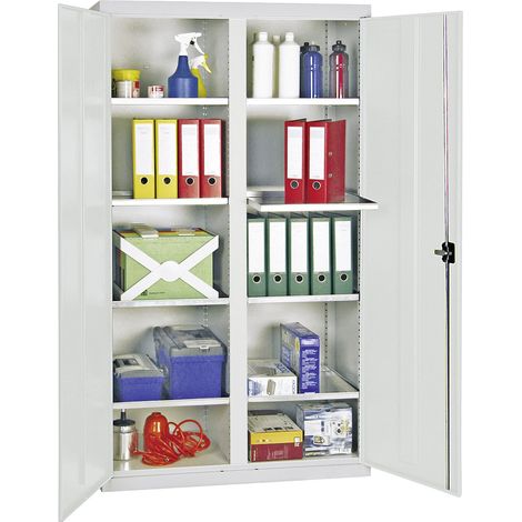 Stumpf armadio attrezzi e materiali serie 3000 grigio chiaro + 8 ripiani estraibili - 3004007