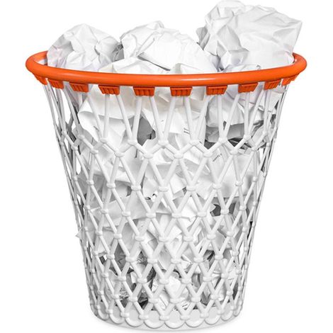 Corbeille à Papier "Basketball" 32cm Blanc (1/3)